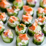 Homemade Smoked Salmon Cucumber Bites photo