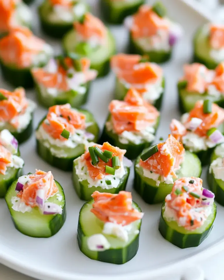 Homemade Smoked Salmon Cucumber Bites photo