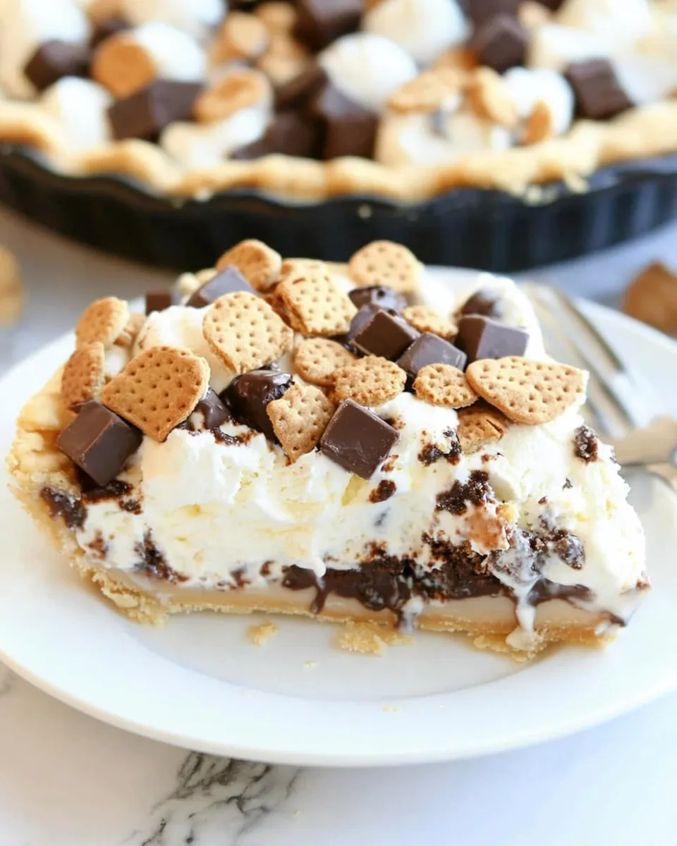 Classic Smores Ice Cream Pie image