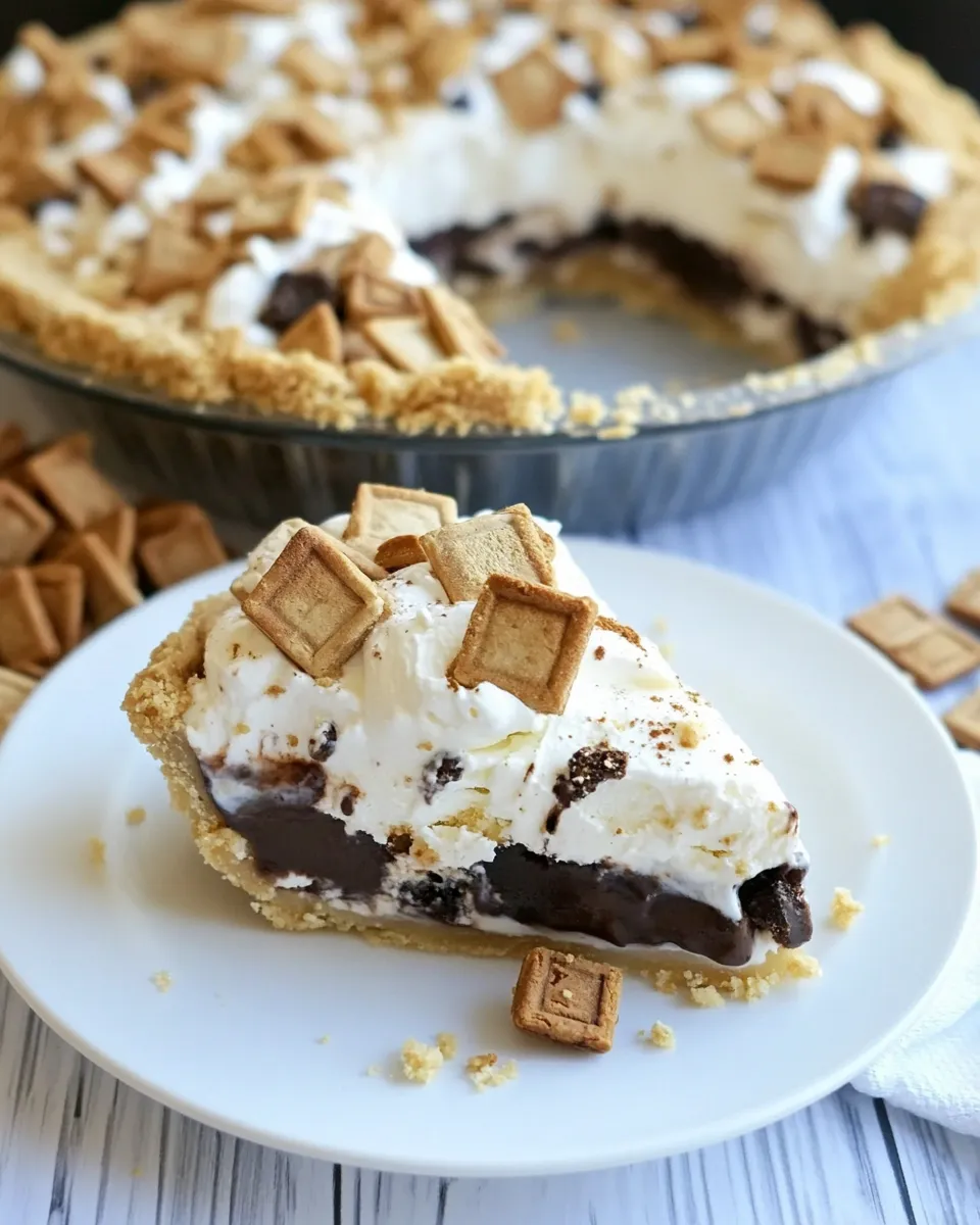 Delicious Smores Ice Cream Pie shot
