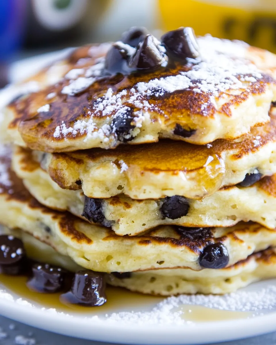 Homemade Sour Cream Mini Chip Pancakes photo