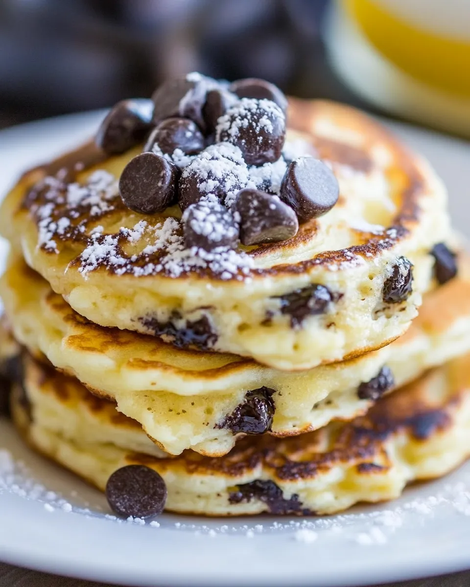 Easy Sour Cream Mini Chip Pancakes recipe photo