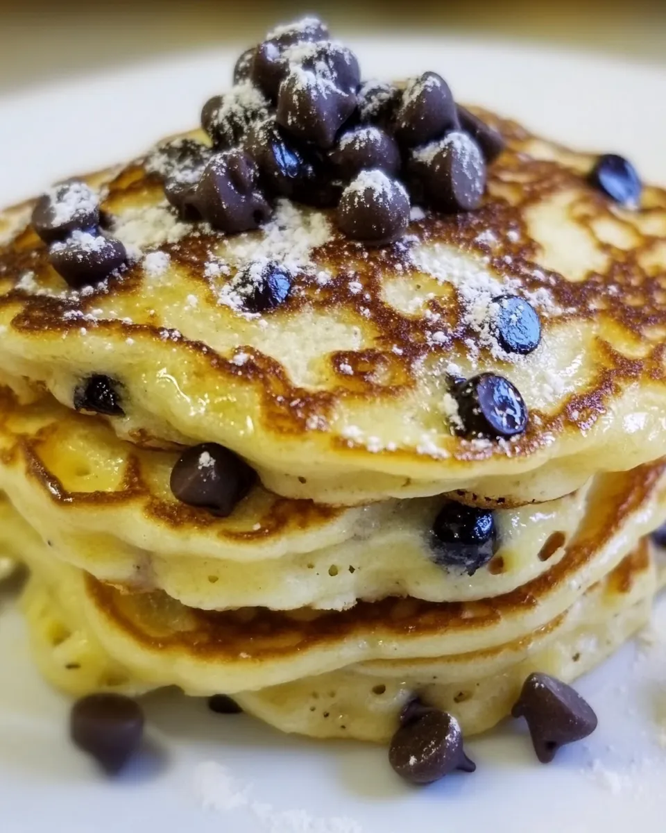 Delicious Sour Cream Mini Chip Pancakes shot
