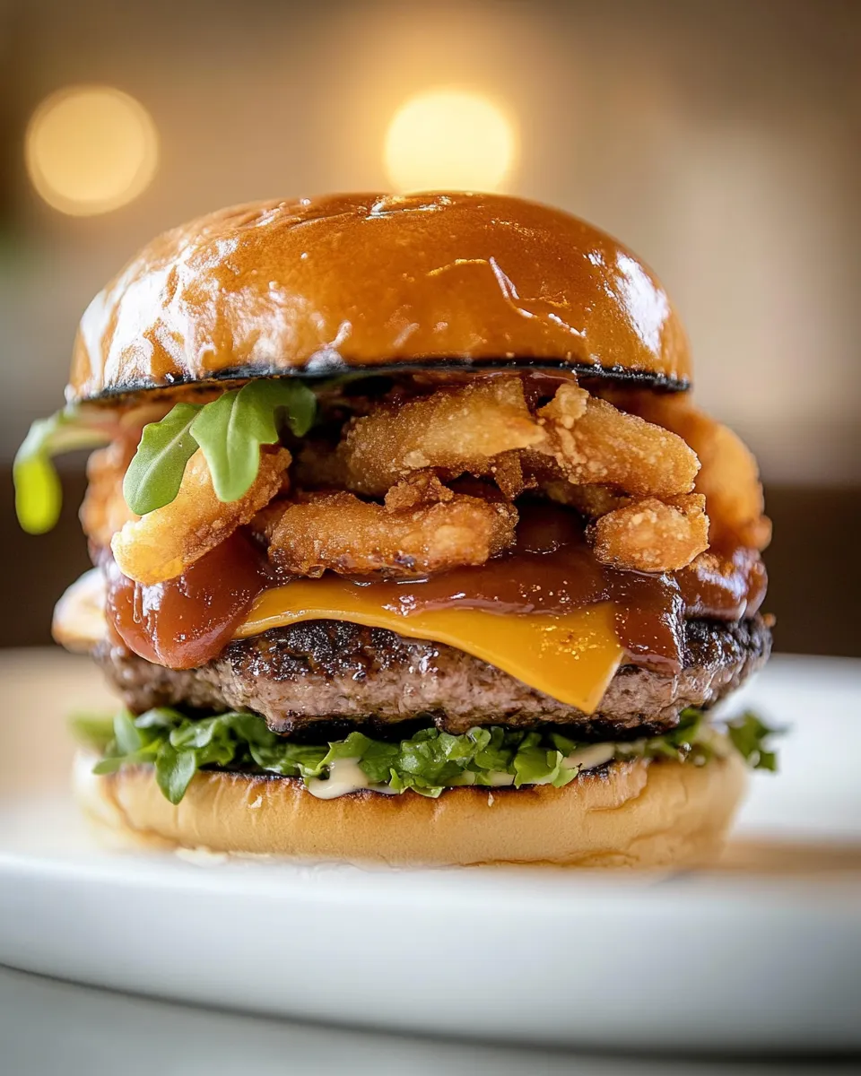 Delicious Southern BBQ Burger shot