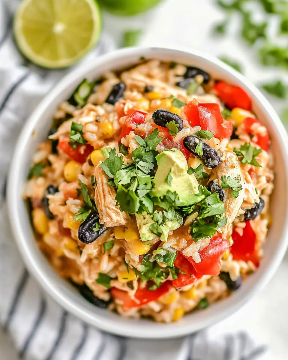 Delicious Southwestern Chicken And Rice shot