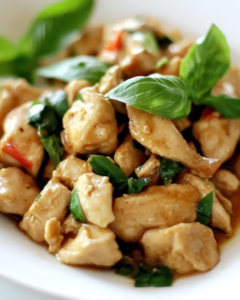 Homemade Spicy Basil Chicken recipe image