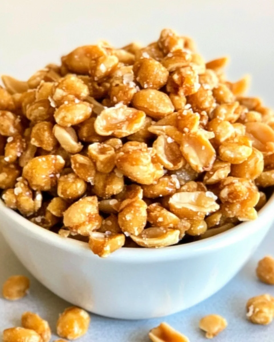 Easy Spicy Honey Roasted Peanuts shot