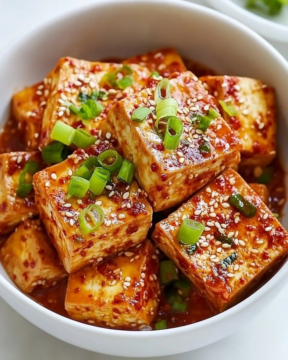 Easy Spicy Korean Tofu dish photo
