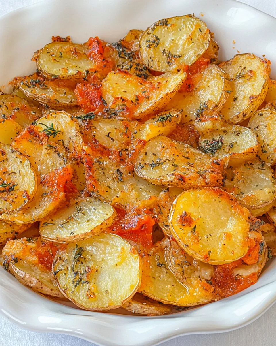 Delicious Spicy Potatoes food shot