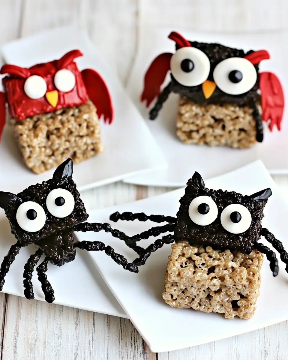 Classic Spider and Owl Krispie Treats image