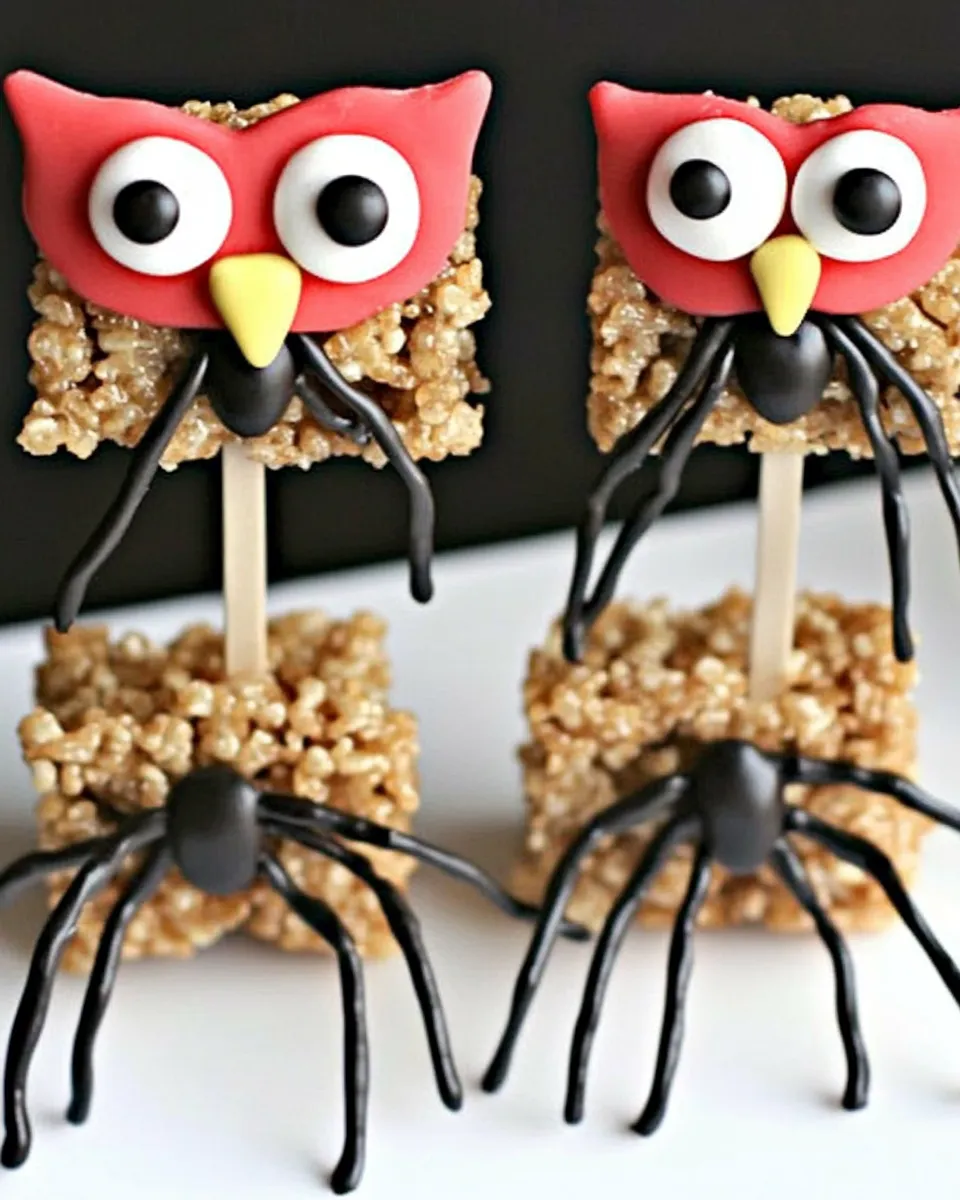 Easy Spider and Owl Krispie Treats picture
