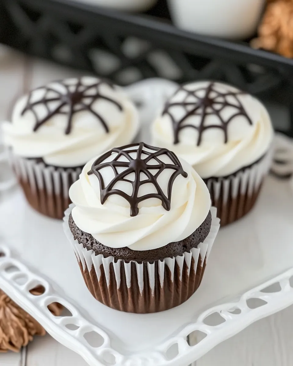 Easy Spiderweb Cupcakes picture
