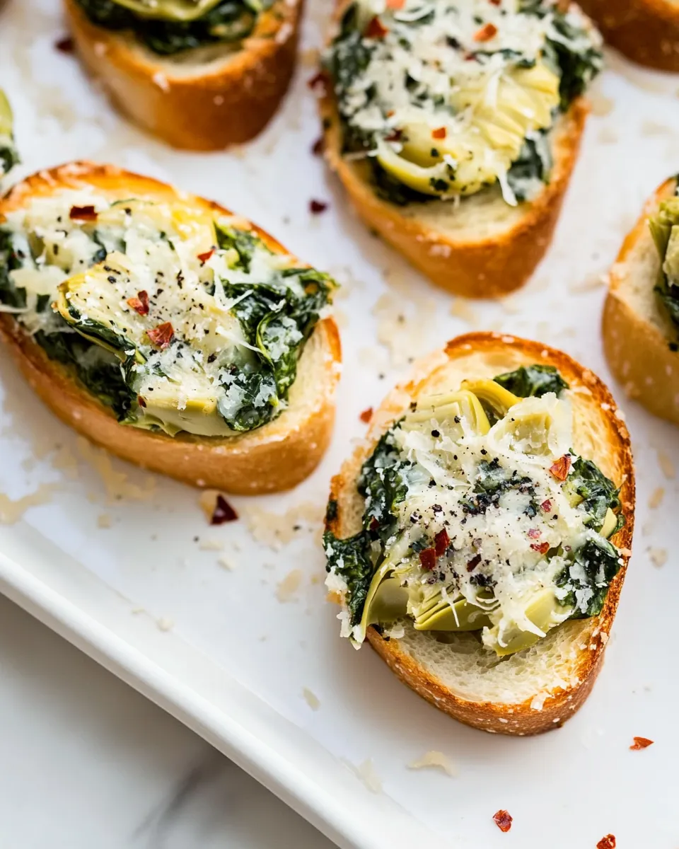 Delicious Spinach-Artichoke Crostini photo