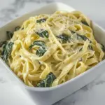 Homemade Spinach Alfredo Pasta photo