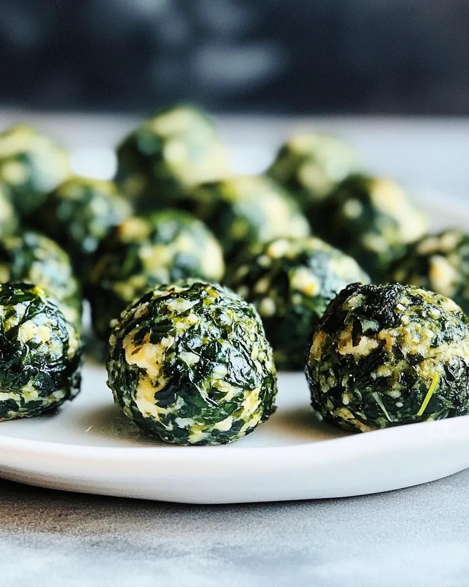 Delicious Spinach Balls shot