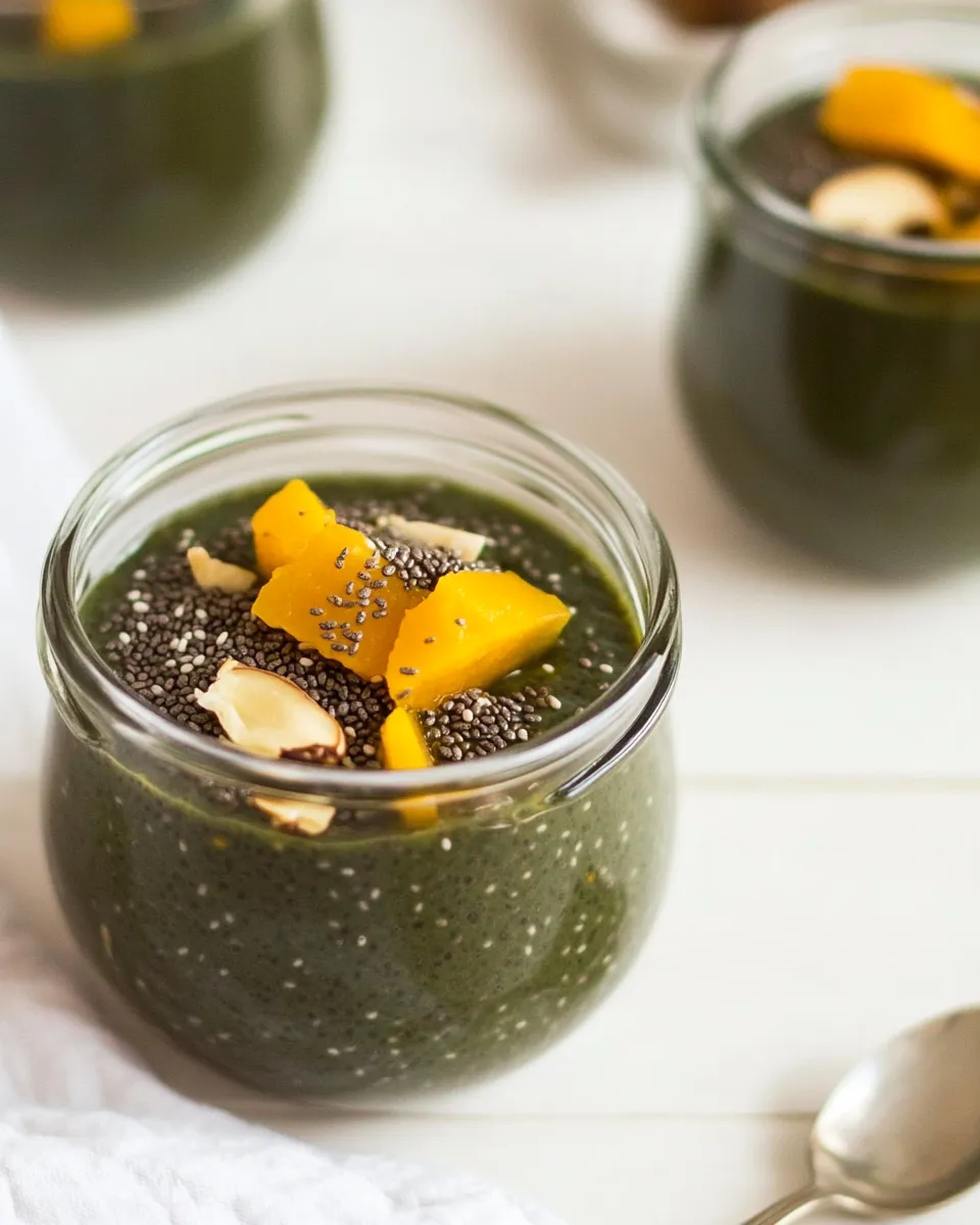 Homemade Spirulina Chia Seed Pudding image