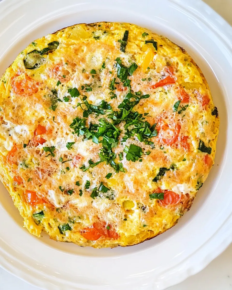 Delicious Squash and Tomato Oven Frittata shot