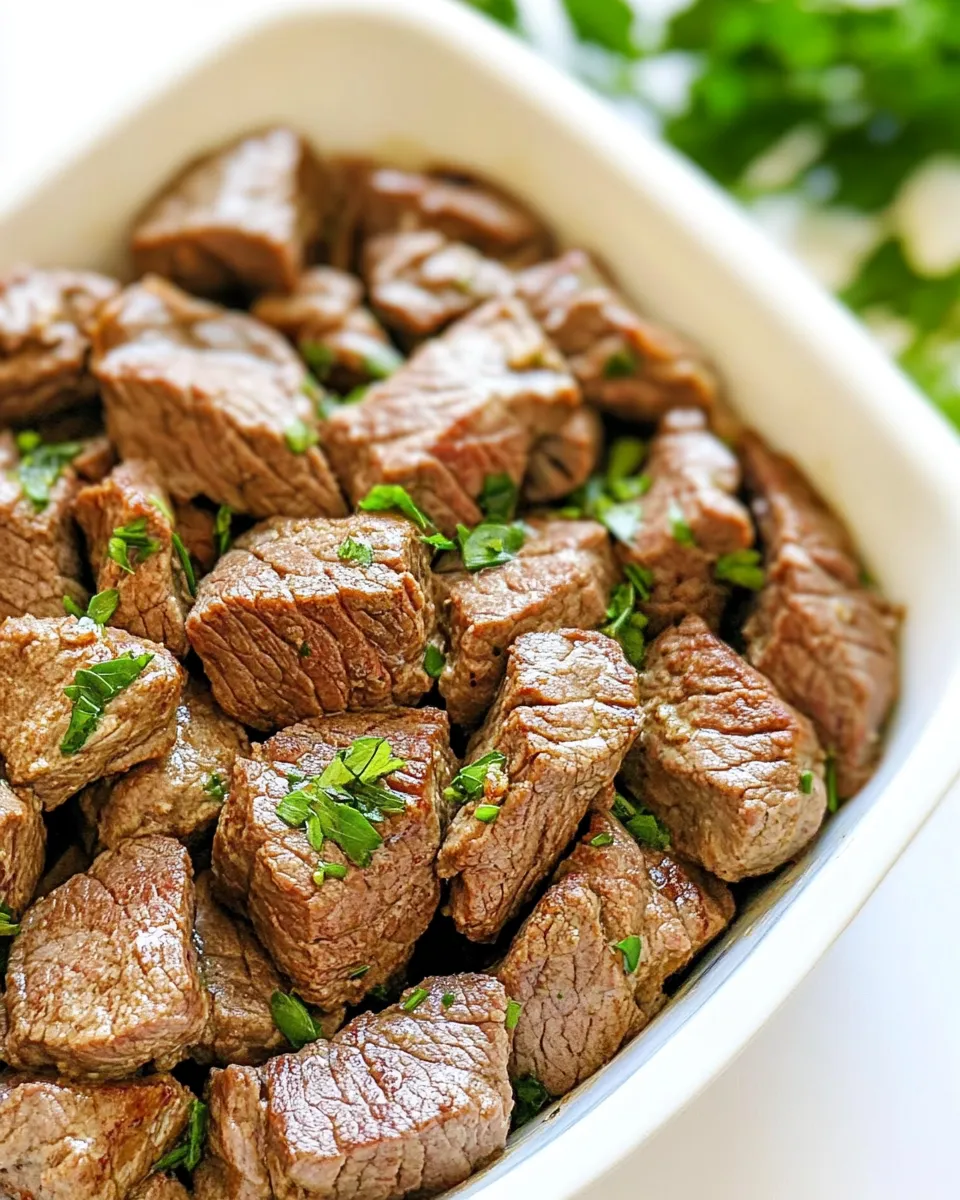 Delicious Steak Bites shot