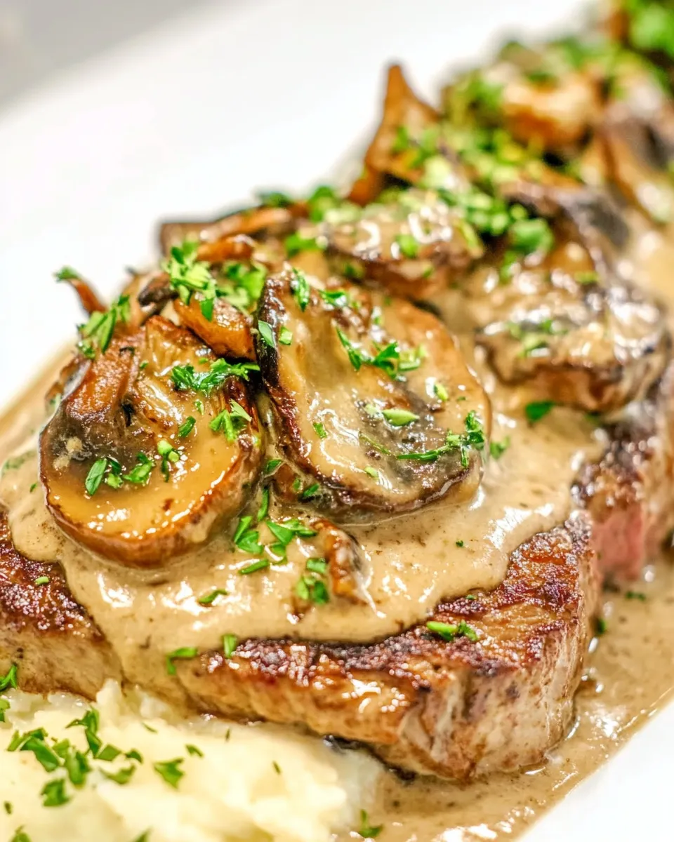 Classic Steak Marsala Recipe with Creamy Mushroom Sauce (Restaurant Quality!) image