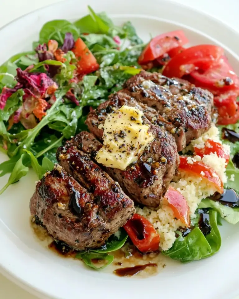 Homemade Steak with Parmesan Butter and Balsamic Glaze photo