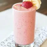 Homemade Strawberry-Banana Colada Smoothie photo