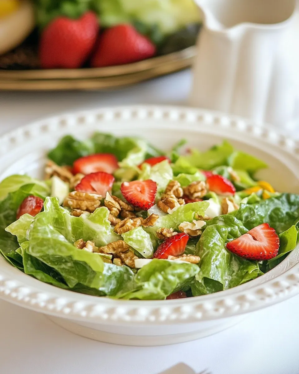 Homemade Strawberry Romaine Salad photo