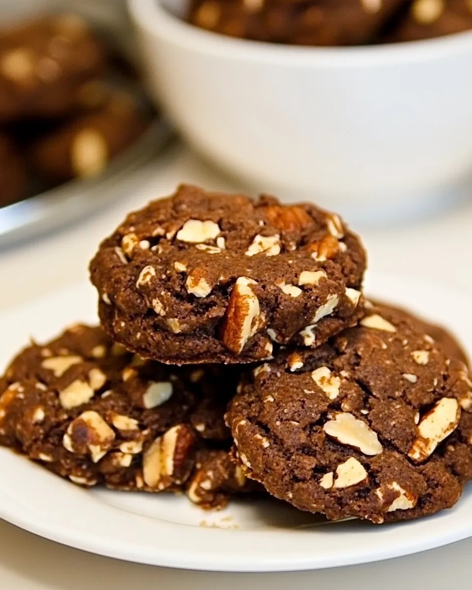 Classic Sugar-Free Chocolate Pecan Cookies image