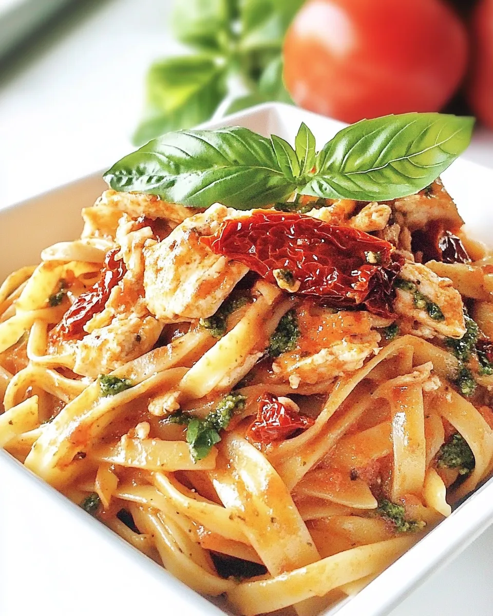 Homemade Sun-dried Tomato Pesto Pasta photo