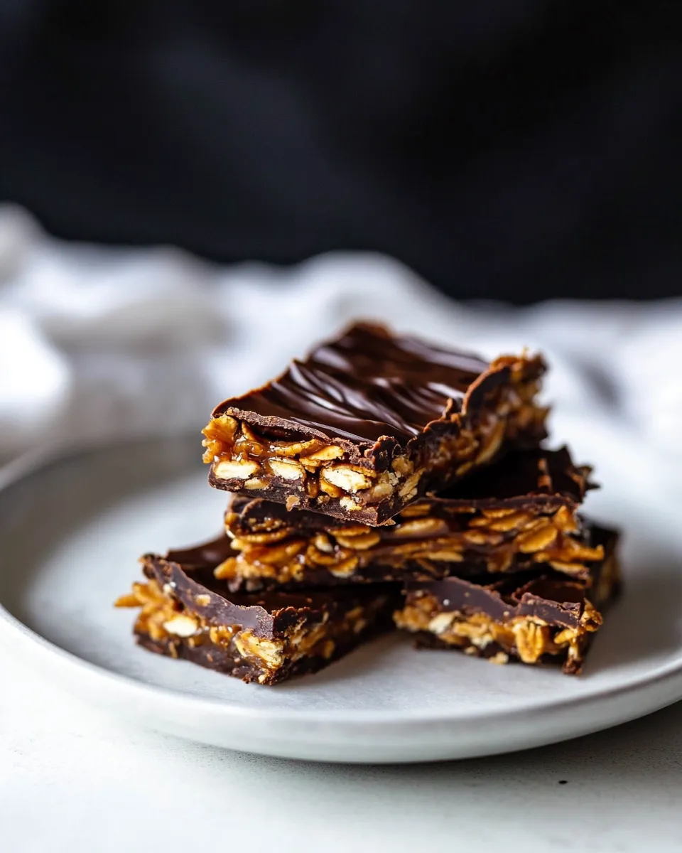 Delicious Super Healthy Peanut Butter Date Special K-Bars. shot