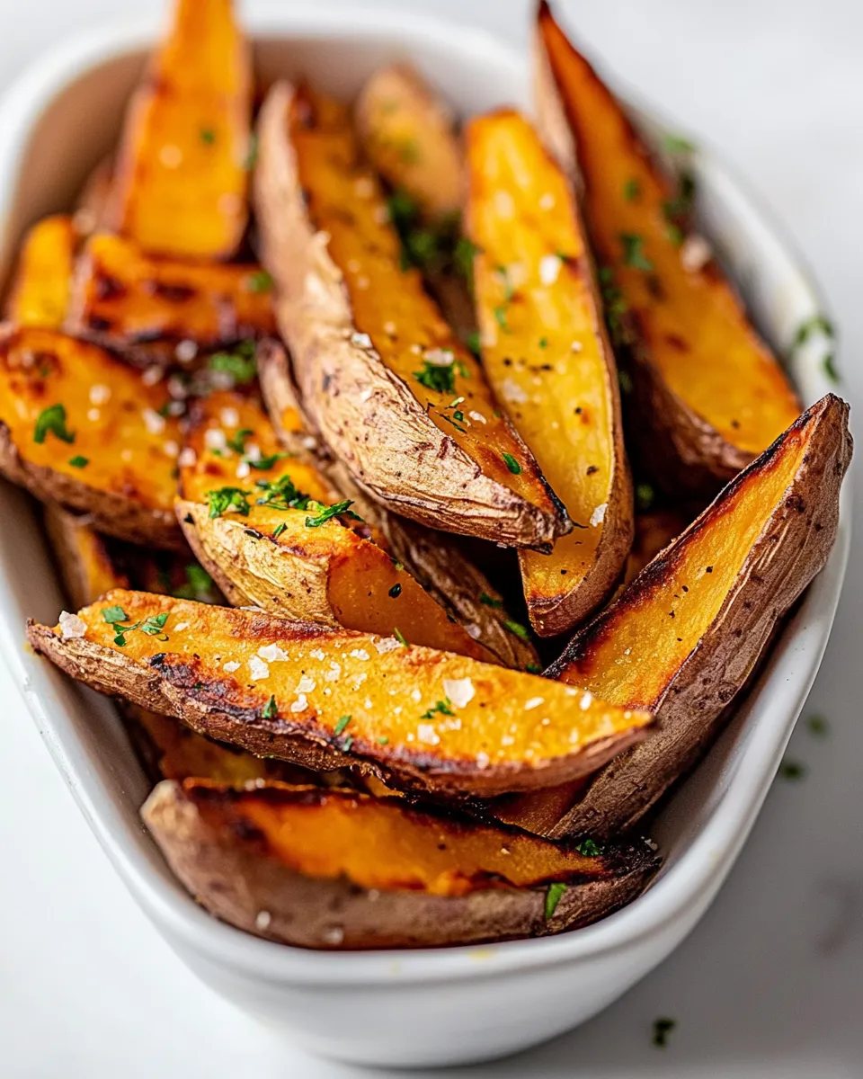 Delicious Sweet Potato Wedges shot