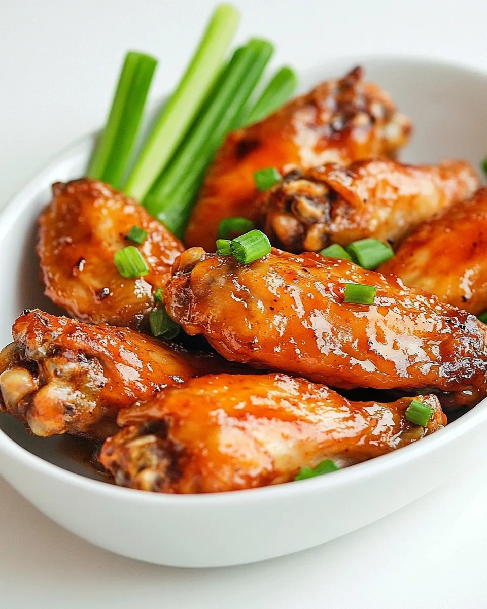 Delicious Sweet and Spicy Baked Chicken Wings shot