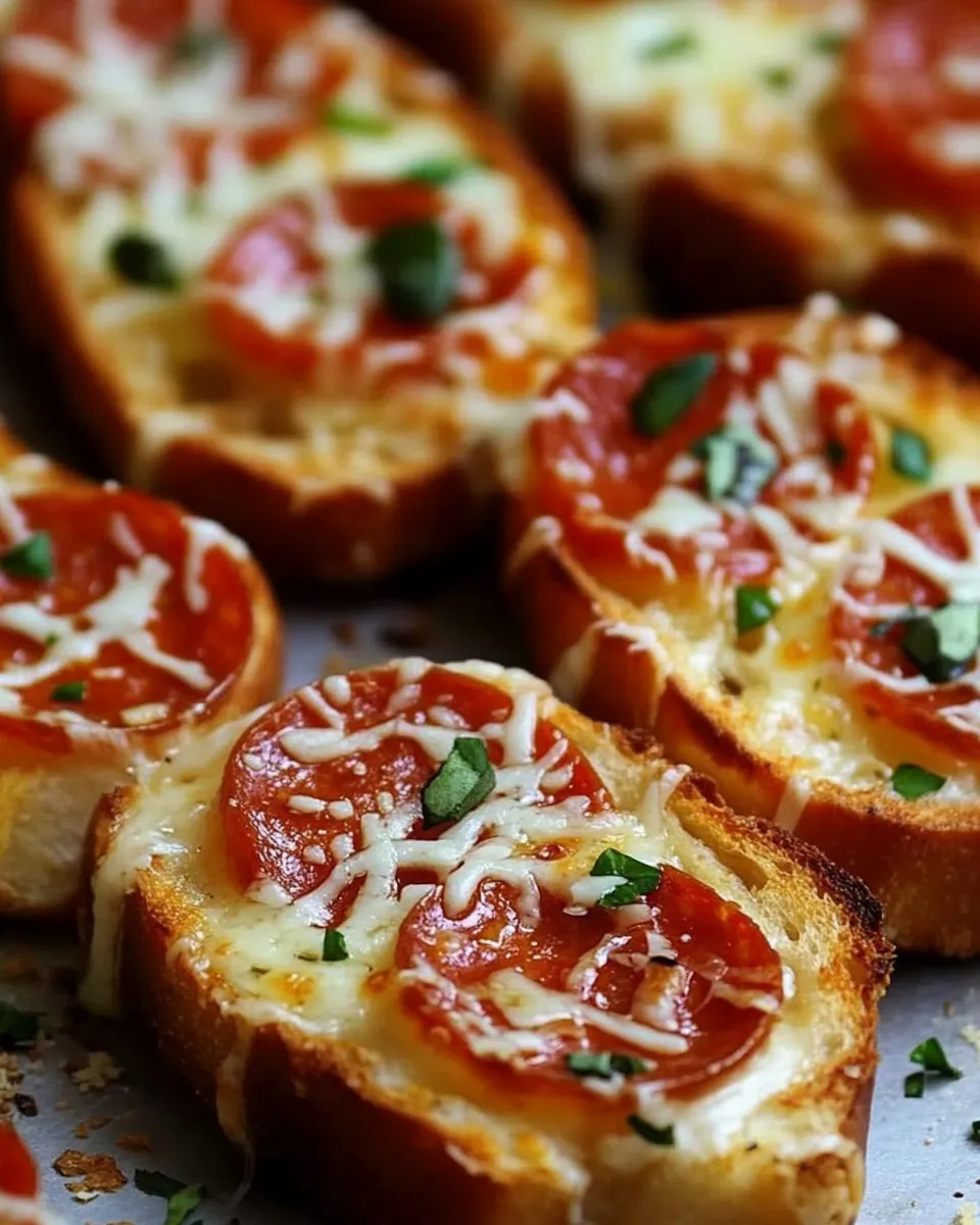 Delicious Texas Toast Garlic Bread Pizza shot