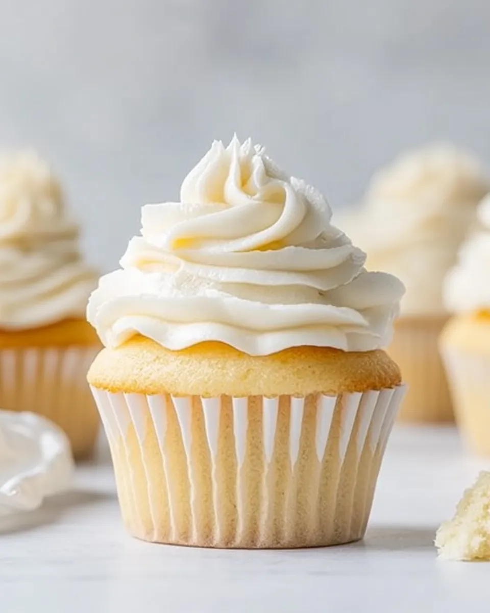 Easy The Absolute Best Vanilla Cupcakes food shot