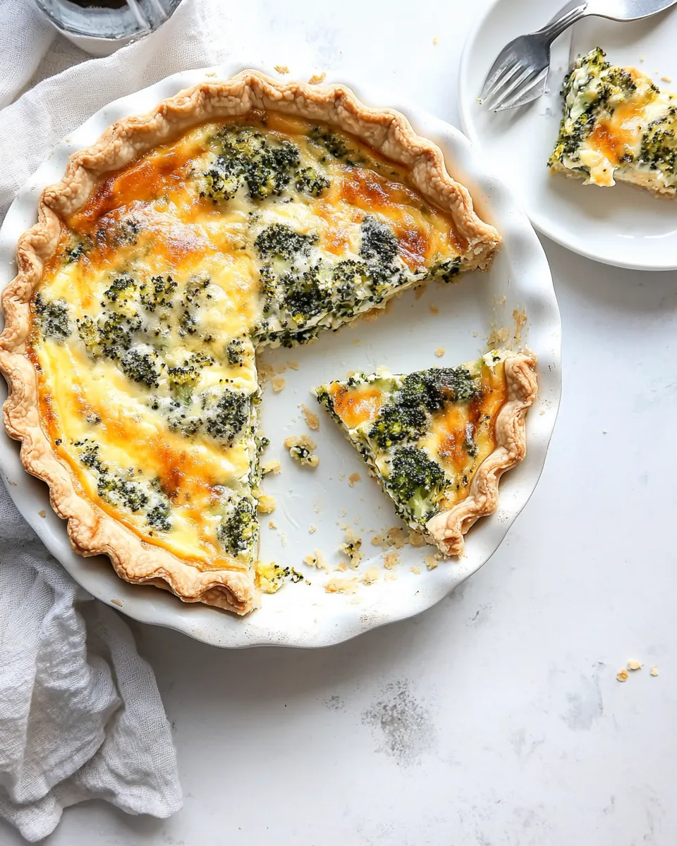 Easy The Best Broccoli Cheddar Quiche. picture
