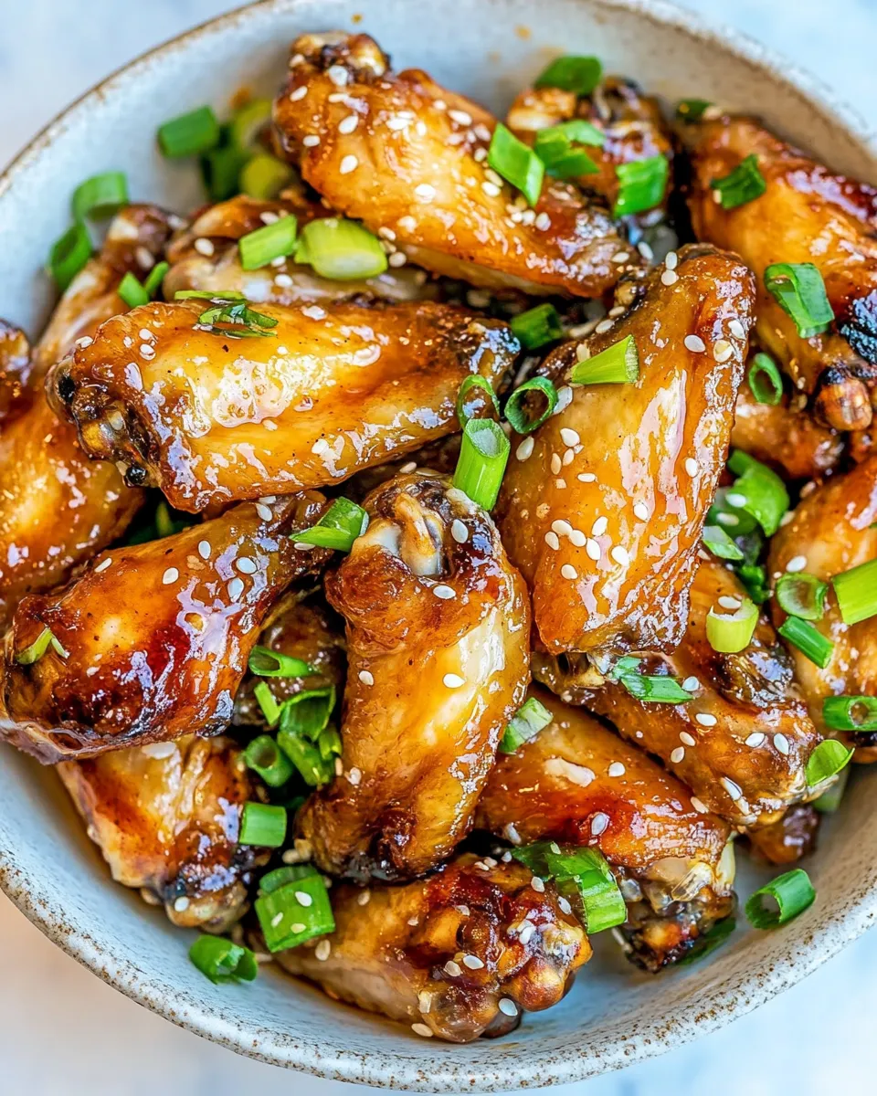 Delicious The Best Honey Garlic Chicken Wings shot