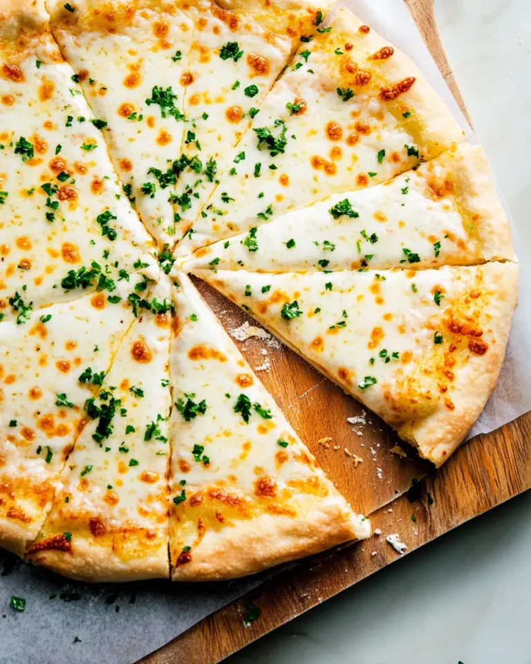 Homemade The Creamiest Alfredo Pizza Recipe photo