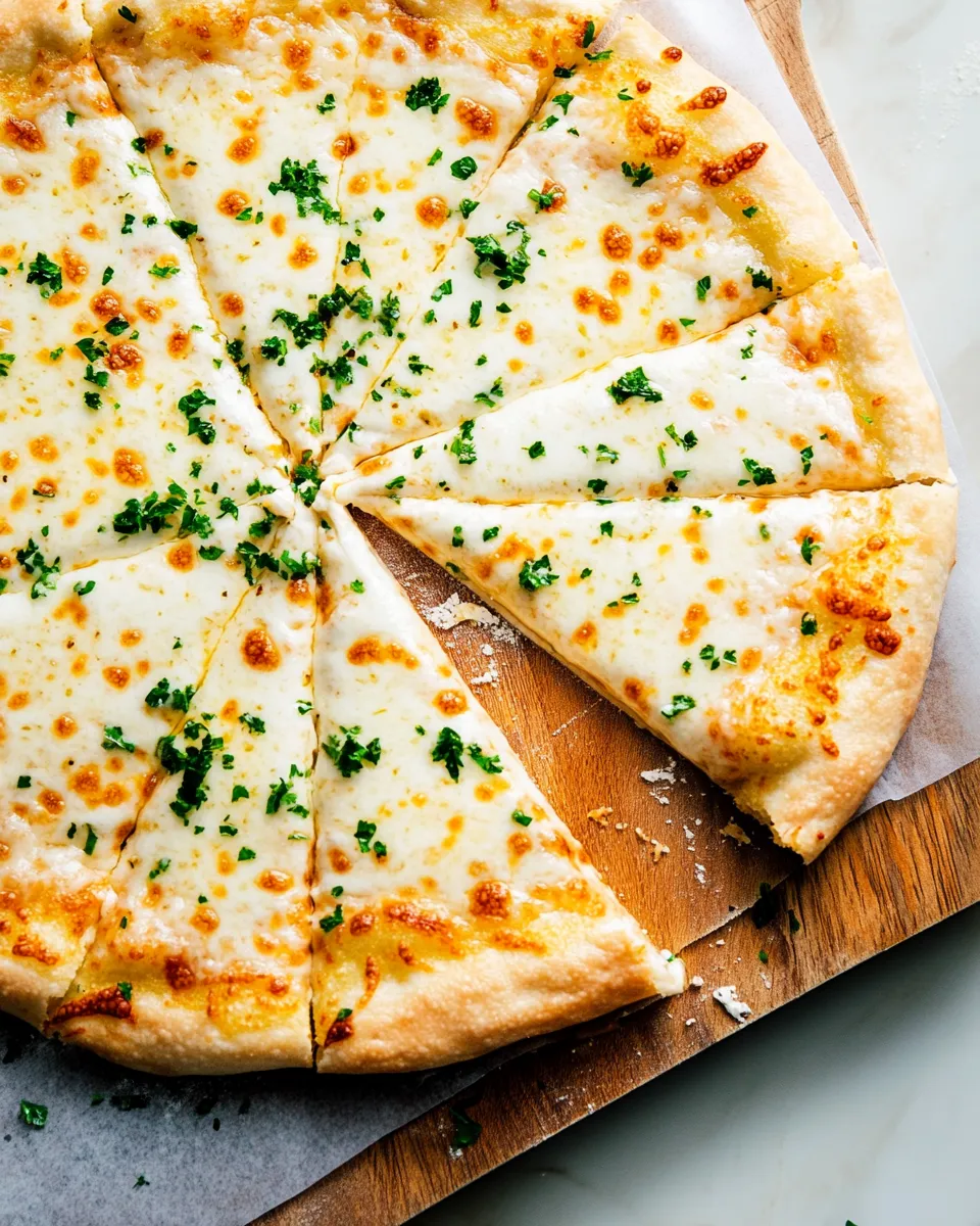 Homemade The Creamiest Alfredo Pizza Recipe photo