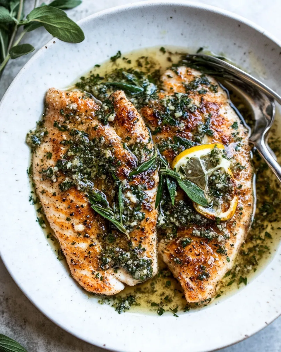 Classic Tilapia with a Lemon Herb Butter Pan Sauce image
