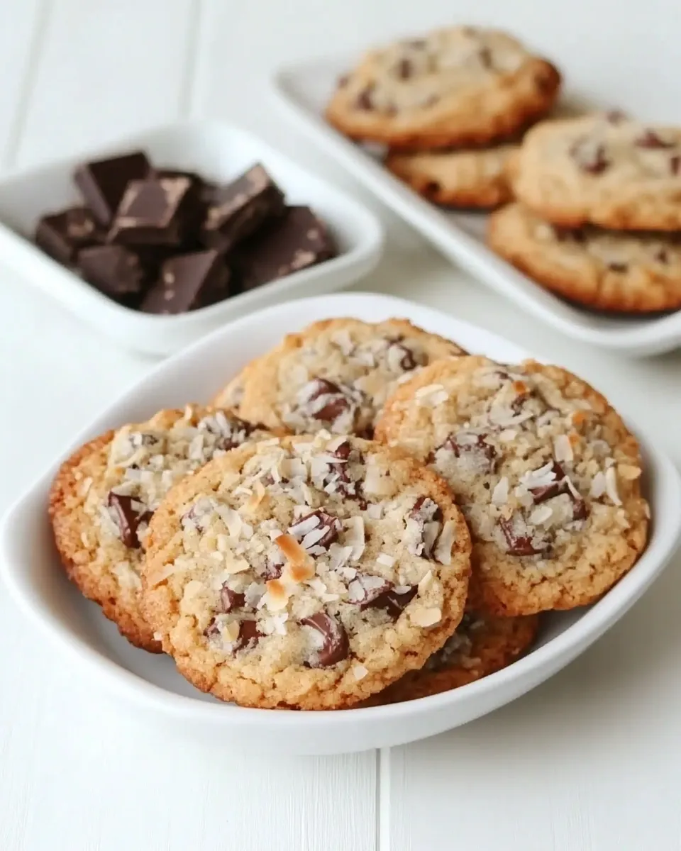 Easy Toasted Coconut Chocolate Chunk Cookies picture