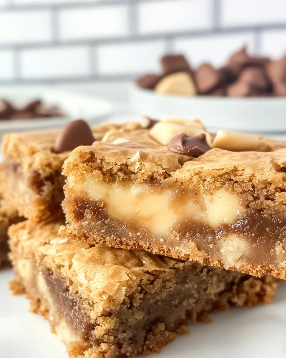 Delicious Toffee Blondies shot