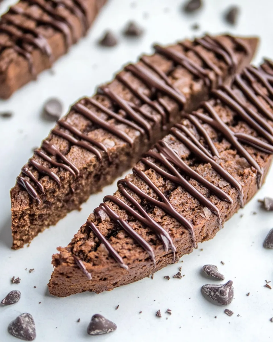 Delicious Triple Chocolate Biscotti shot