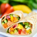 Homemade Turkey Hummus and Veggie Wraps recipe photo