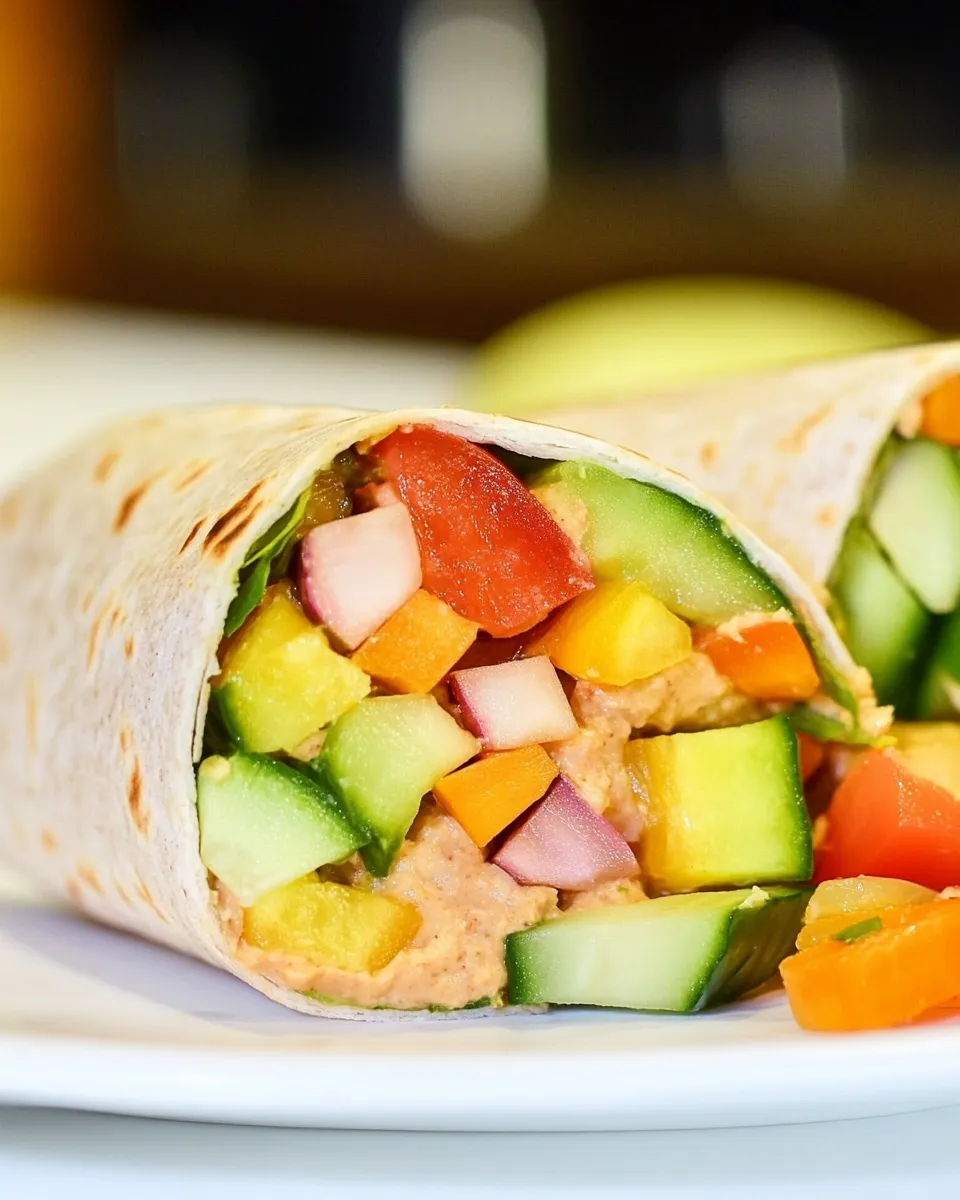 Classic Turkey Hummus and Veggie Wraps image