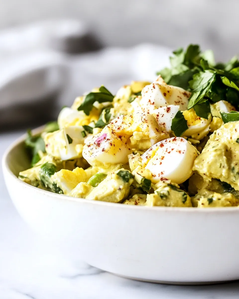 Delicious Vegan Egg Salad shot