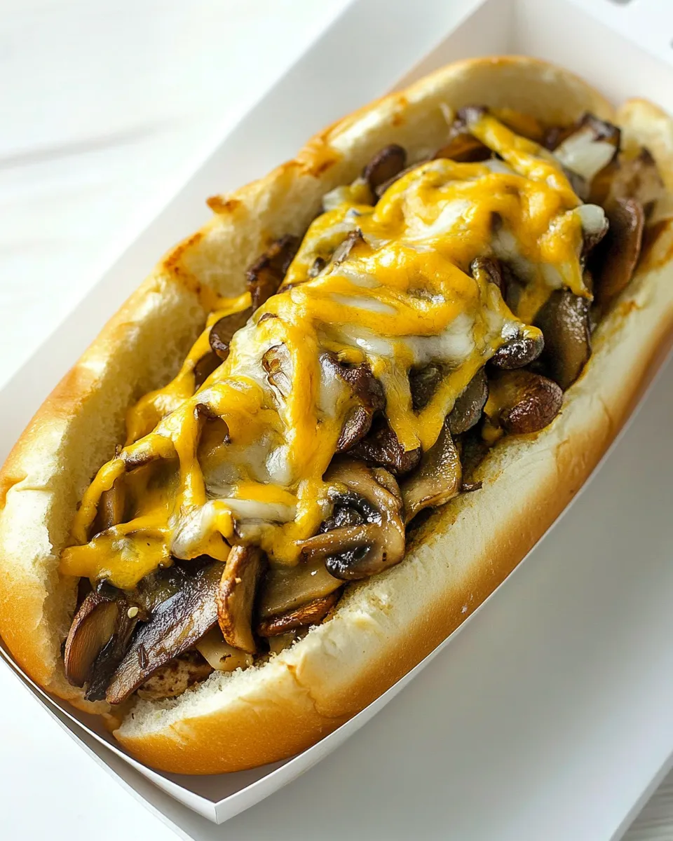 Delicious Vegan Philly Cheesesteak (Mushroom) shot