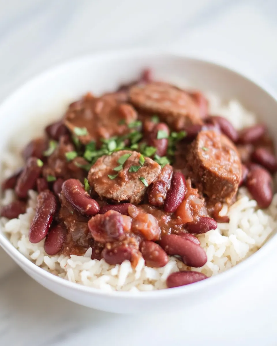 Classic Vegan Red Beans and Rice image