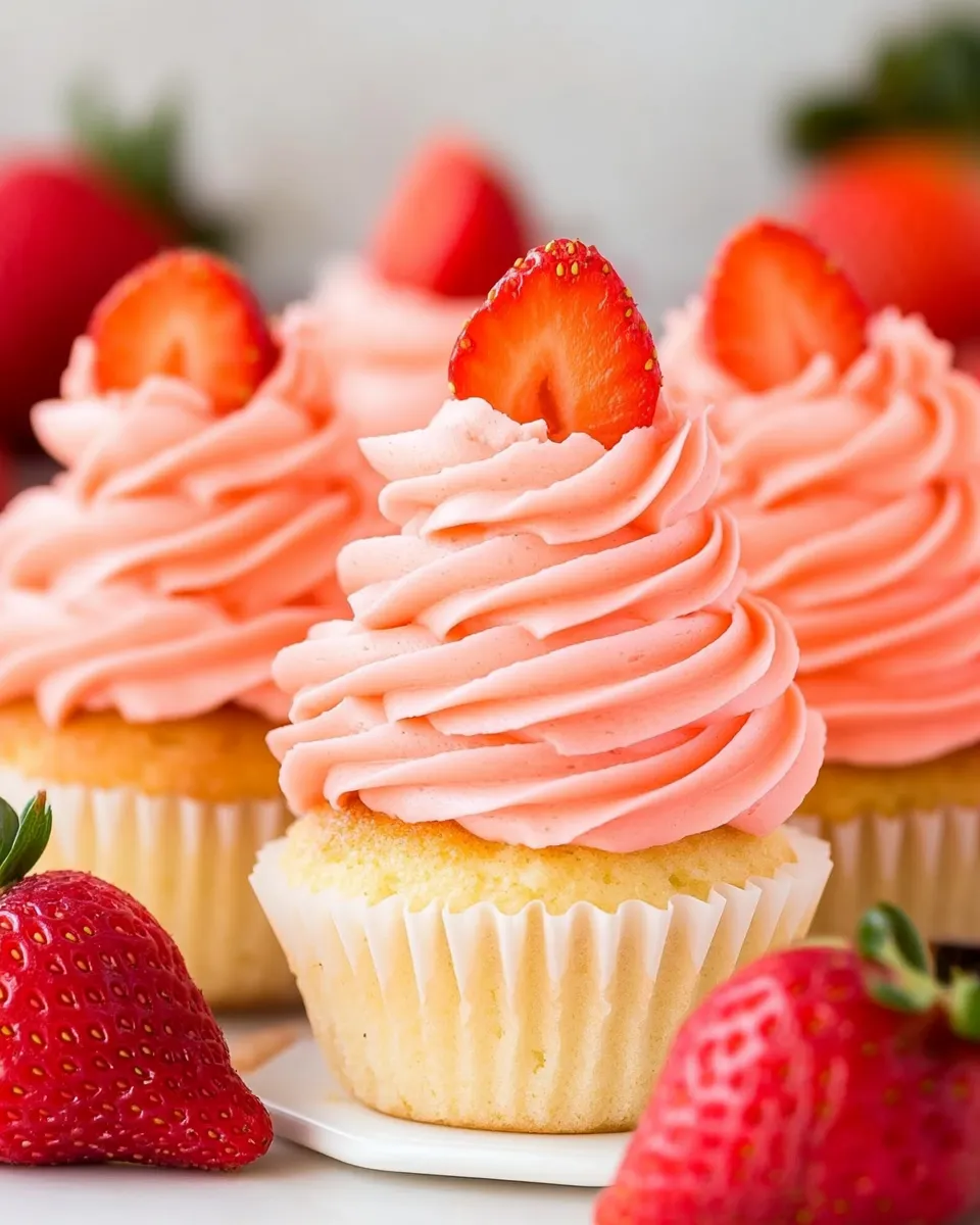 Easy Vegan Strawberry Cupcakes picture