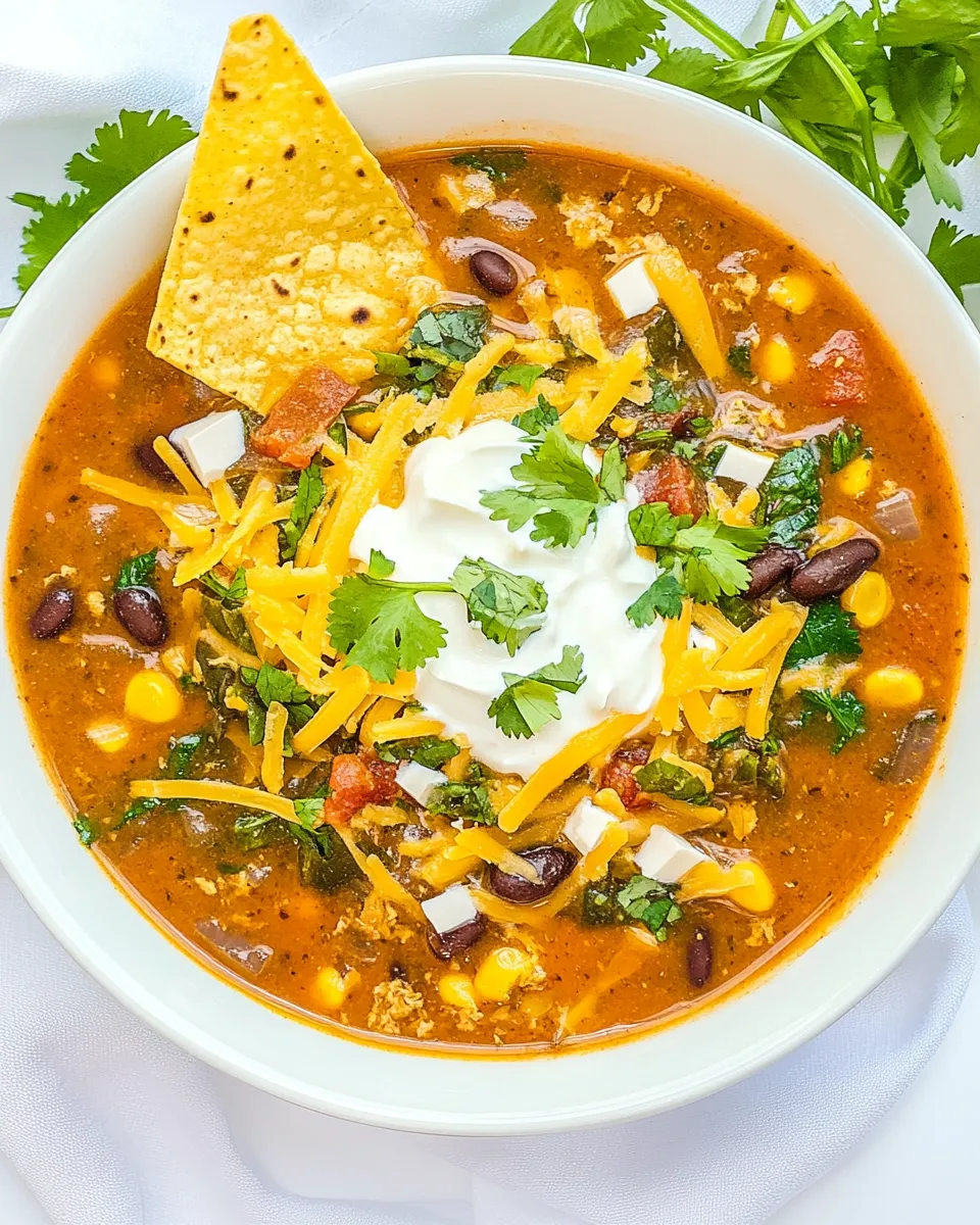 Easy Vegan Tortilla Soup recipe photo