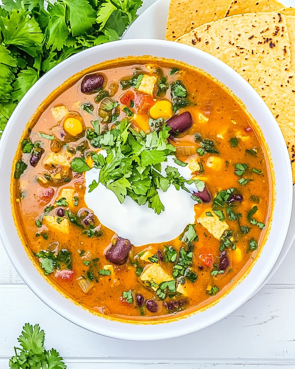 Delicious Vegan Tortilla Soup dish photo