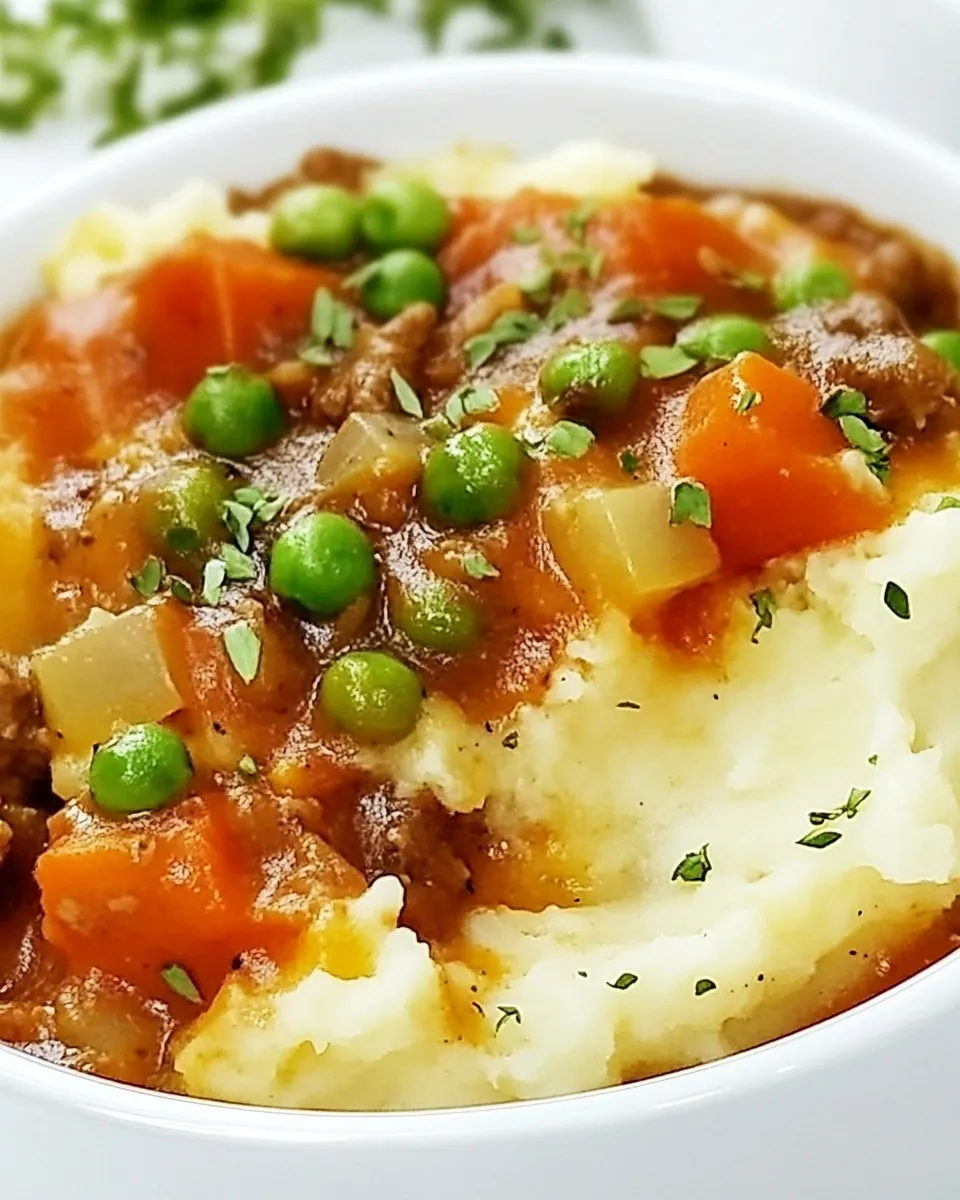 Delicious Vegetarian Shepherd's Pie shot